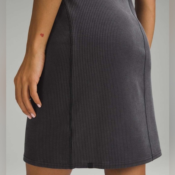 Lululemon Ribbed Softstreme Slim-Fit Tank Dress in black - size 0 - Picture 4 of 12